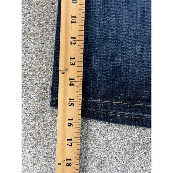 Vintage GAP Denim Mini Skirt Women's 12 Blue Dark Wash Floral-Bleach Pockets Y2K - Picture 9 of 9